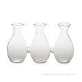 clear glass bud conjoined vase for home decor